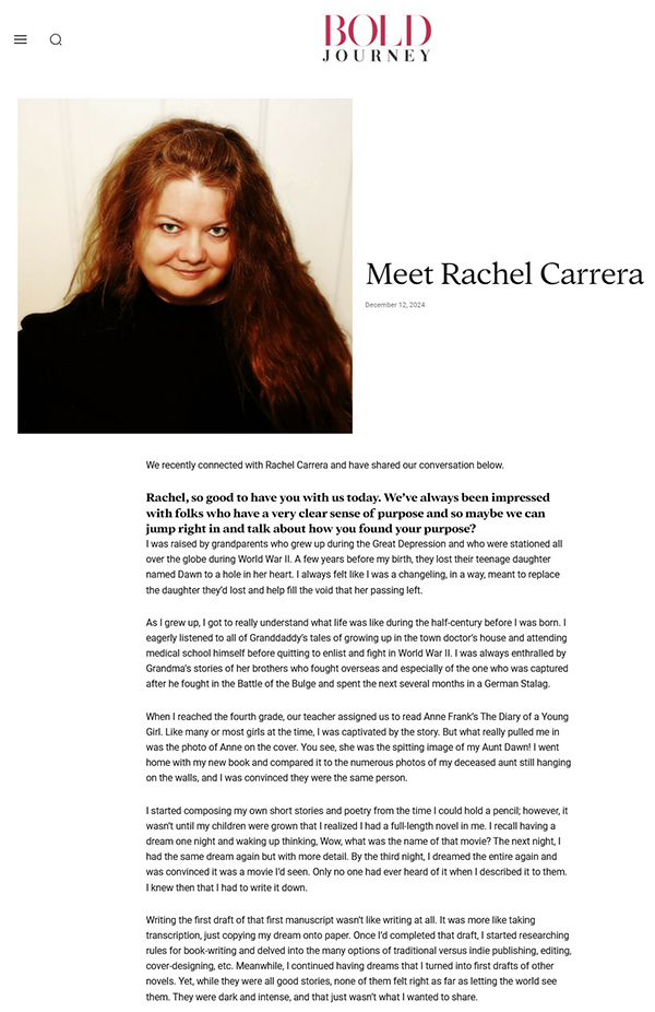 Meet Rachel Carrera Bold Journey Article